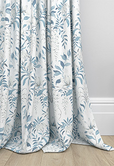 Laura Ashley Parterre, Off White/Seaspray - Made to Measure Curtains
